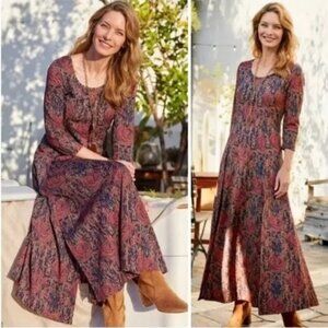 SOFT SURROUNDINGS ALCOTT MAXI DRESS MEDIUM
